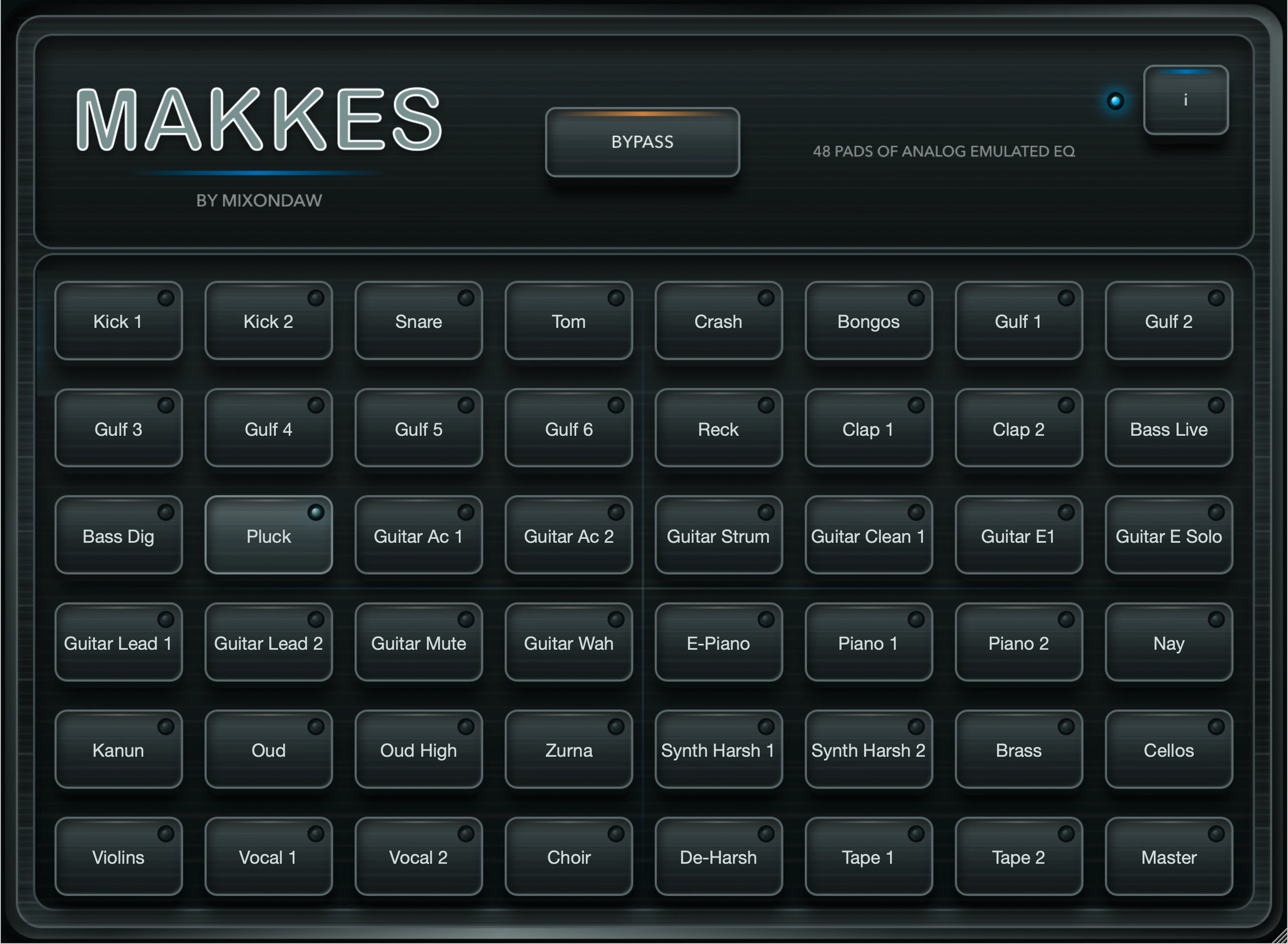 AnaloC-Makkes source-based analog EQ starting-point interface